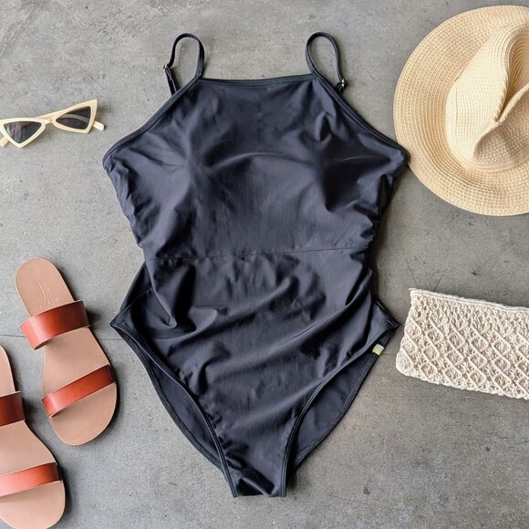 Summersalt The High Neck One Piece Swimsuit in Black size 10 - Picture 1 of 8